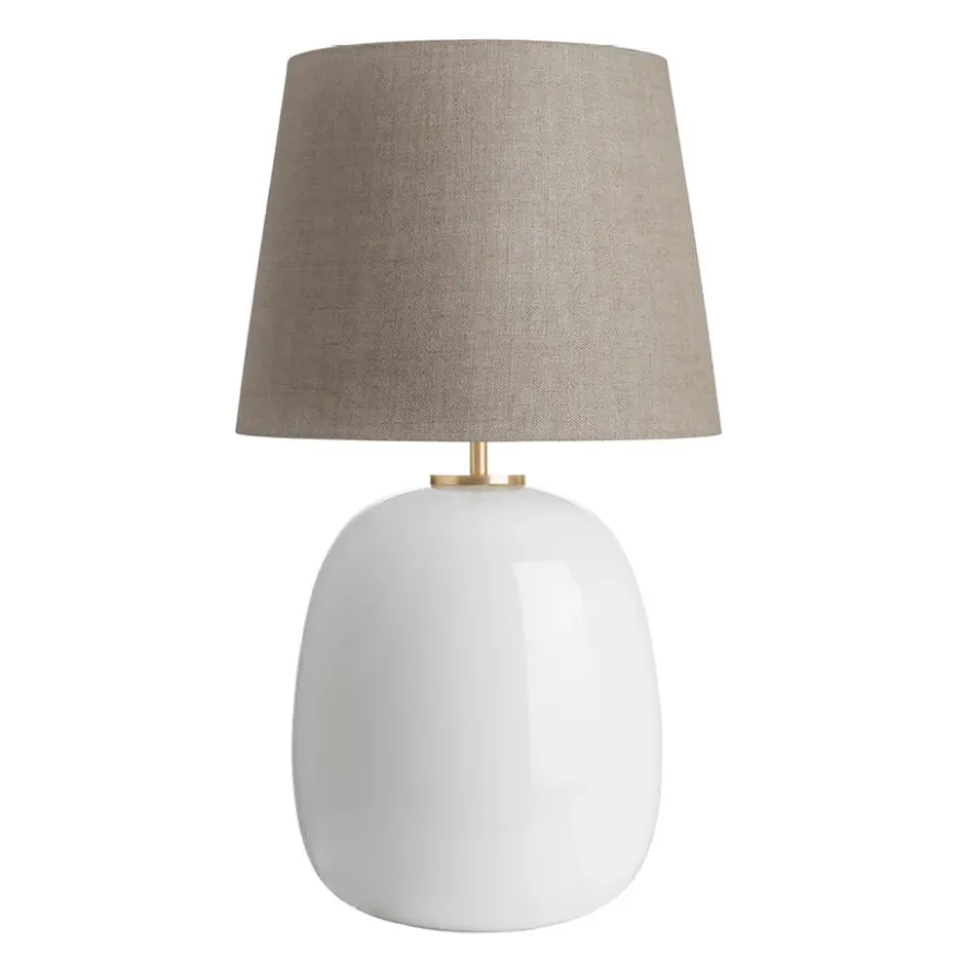 Austra Bordlampe Hvit 40*30*38 Beige skjerm