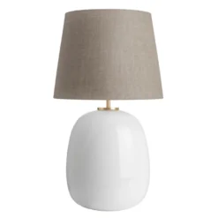 Austra Bordlampe Hvit 40*30*38 Beige skjerm
