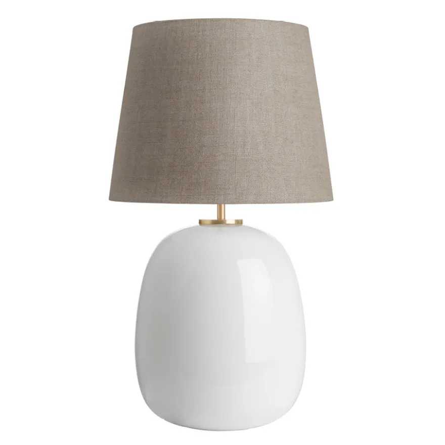 Austra Bordlampe Hvit 40*30*38 Beige skjerm
