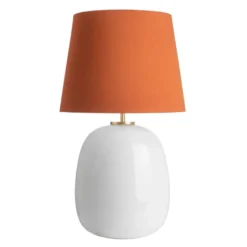 Austra Bordlampe Hvit 40*30*38 Orange skjerm
