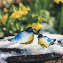 BLÅMEIS GLASSFIGUR 6CM 2PK
