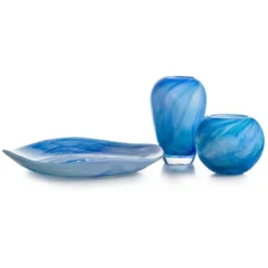 BLUE OCEAN VASE 24 CM BLÅ