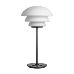 BORDLAMPE 4006 HVIT MATT MED SORT METALLFOT