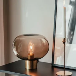 BORDLAMPE 4169 SMALL KAKAO M. SORT SOKKEL
