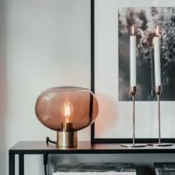 BORDLAMPE 4169 SMALL KAKAO M. SORT SOKKEL