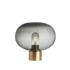 BORDLAMPE 4169 SMALL RØKGRÅ M. MESSING SOKKEL