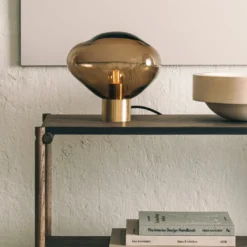 CRYSTAL STONE BORDLAMPE KAKAO