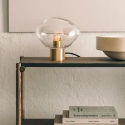 CRYSTAL STONE BORDLAMPE KLAR M/SODA