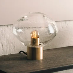 CRYSTAL STONE BORDLAMPE KLAR M/SODA