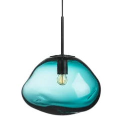 CRYSTAL STONE PENDELLAMPE BLÅGRØNN