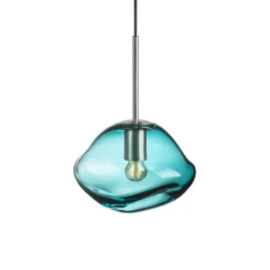CRYSTAL STONE PENDELLAMPE BLÅGRØNN