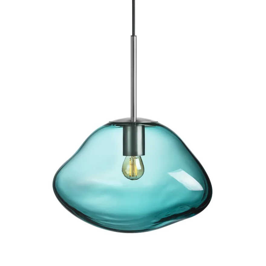 CRYSTAL STONE PENDELLAMPE BLÅGRØNN