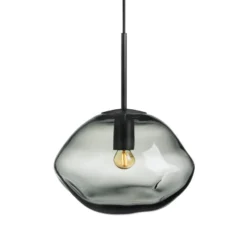 CRYSTAL STONE PENDELLAMPE LYS RØKGRÅ