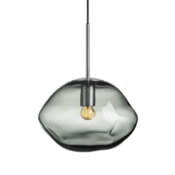 CRYSTAL STONE PENDELLAMPE LYS RØKGRÅ