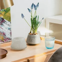 DUGG LYSLYKT 9 CM GRÅ
