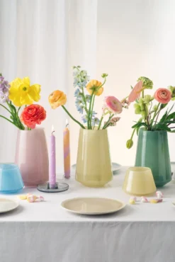 DUGG VASE 20 CM GRØNN