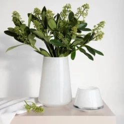 DUGG VASE 20 CM HVIT