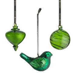 FUGLEKLANG GLASS HENG GRØNN MIX 3 PK