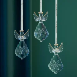 GLASSENGEL SNØFNUGG 3 PK