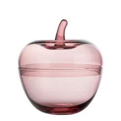 GLASSEPLE M/LOKK ROSA 13,5 X 12,3 CM