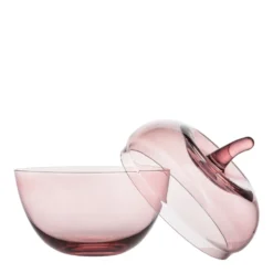 GLASSEPLE M/LOKK ROSA 13,5 X 12,3 CM