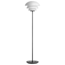 GULVLAMPE 4006 HVIT MED SORT METALLFOT