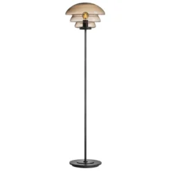 GULVLAMPE 4006 KAKAO MED SORT METALLFOT