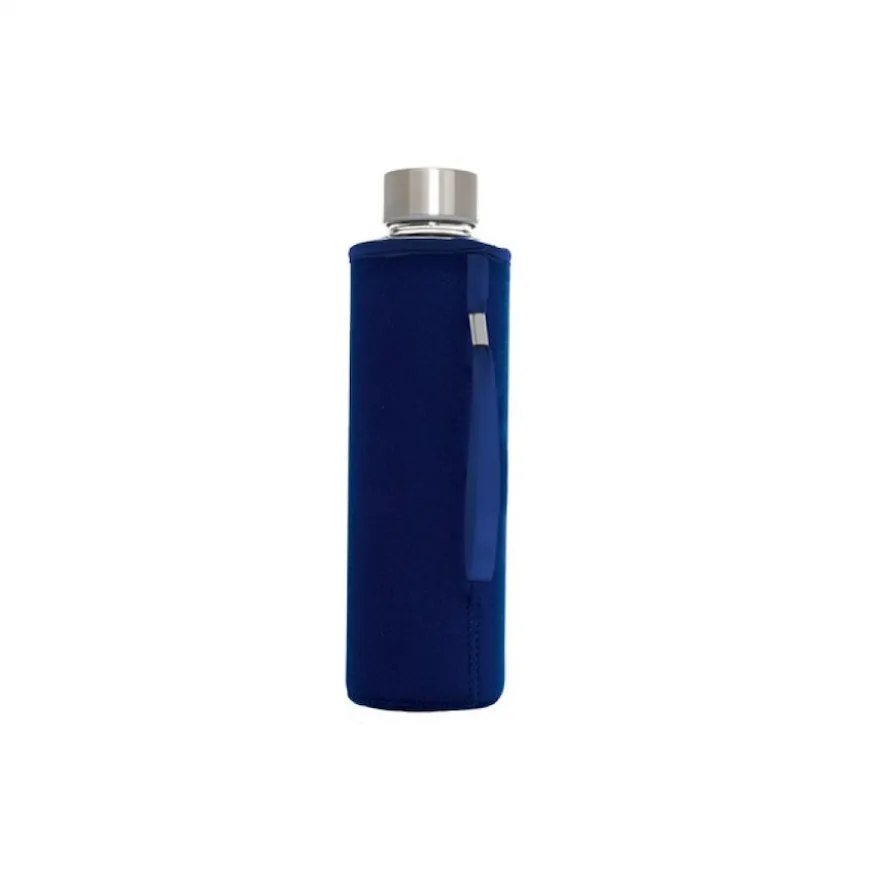 KILDE DRIKKEFLASKE GLASS 0,5L BLÅ
