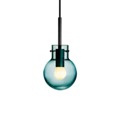 KRYSTALLKULE TAKLAMPE GLATT BLÅGRØNN 120MM