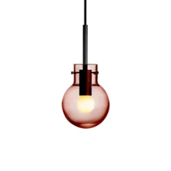 KRYSTALLKULE TAKLAMPE GLATT MORGENRØD 120MM