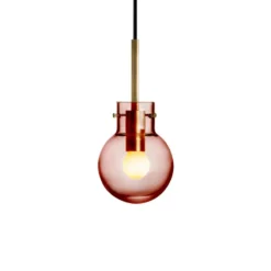 KRYSTALLKULE TAKLAMPE GLATT MORGENRØD 120MM