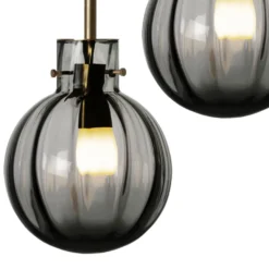 KRYSTALLKULE TAKLAMPE OPTIKK RØKGRÅ 160MM