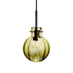 KRYSTALLKULE TAKLAMPE OPTIKK OLIVEN 160MM