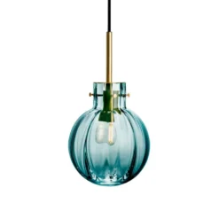 KRYSTALLKULE TAKLAMPE OPTIKK BLÅGRØNN 160MM