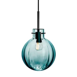 KRYSTALLKULE TAKLAMPE OPTIKK BLÅGRØNN 200MM