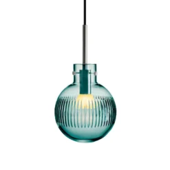KRYSTALLKULE TAKLAMPE SKJÆR BLÅGRØNN 160MM