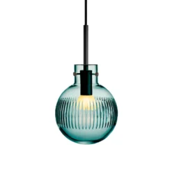 KRYSTALLKULE TAKLAMPE SKJÆR BLÅGRØNN 160MM
