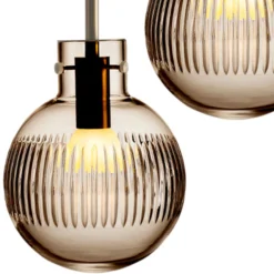 KRYSTALLKULE TAKLAMPE SKJÆR KAKAO 160MM