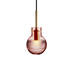 KRYSTALLKULE TAKLAMPE SKJÆR MORGENRØD 120MM