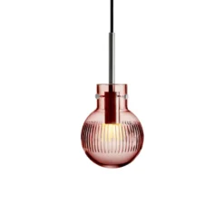 KRYSTALLKULE TAKLAMPE SKJÆR MORGENRØD 120MM