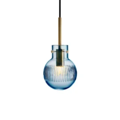 KRYSTALLKULE TAKLAMPE SKJÆR STÅLBLÅ 120MM