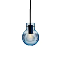 KRYSTALLKULE TAKLAMPE SKJÆR STÅLBLÅ 120MM