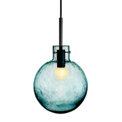 KRYSTALLKULE TAKLAMPE SODA BLÅGRØNN 200MM
