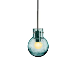 KRYSTALLKULE TAKLAMPE SODA BLÅGRØNN 120MM