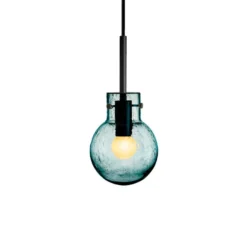 KRYSTALLKULE TAKLAMPE SODA BLÅGRØNN 120MM