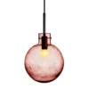 KRYSTALLKULE TAKLAMPE SODA MORGENRØD 200MM