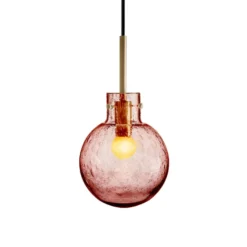KRYSTALLKULE TAKLAMPE SODA MORGENRØD 160MM