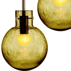 KRYSTALLKULE TAKLAMPE SODA OLIVEN 120MM