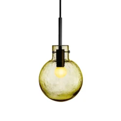 KRYSTALLKULE TAKLAMPE SODA OLIVEN 160MM