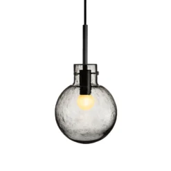 KRYSTALLKULE TAKLAMPE SODA RØKGRÅ 160MM